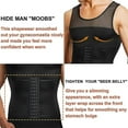 thumbnail image 4 of Men Slimming Body Shaper Belly Tummy Control Compression Vest Underwear Shirt, 4 of 5