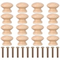 thumbnail image 1 of 16pcs Kitchen Cabinet Knob Wooden Drawer Knobs Dressing Table Pulls Knob, 1 of 7