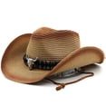thumbnail image 2 of jiaxiM Straw Hats for Women UPF 50+ Unisex Panama Jazz Wide Brim Straw Hat for Men Women Beach Outdoor, 2 of 4