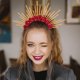 thumbnail image 4 of Diadema de diosa con corona de flores rosas, diadema de corona para mujer, tocado de boda nupcial, 4 of 6