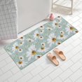 thumbnail image 2 of Light Blue Daisy Flower Pattern Bathroom Rugs Mat,Non Slip Microfiber Bathroom Rug,Rubber Backing,Soft Bathroom Mats for Bathroom Floor,Tub and Shower,60x24in(150x60cm), 2 of 5