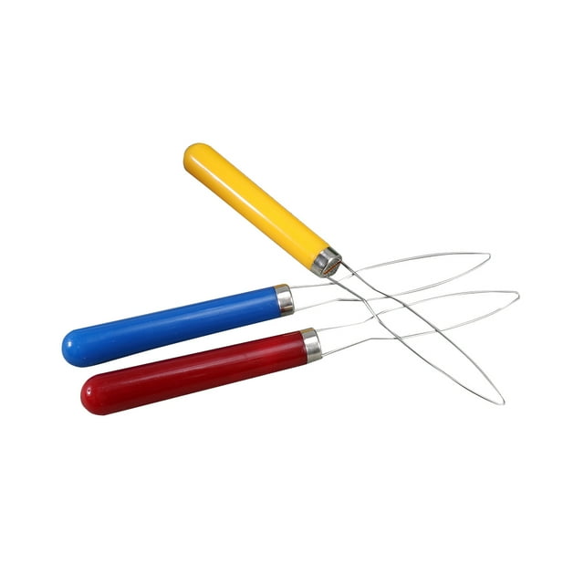 3 Pcs Poignée en Plastique Acier Inoxydable Bouton Crochet Aide Prise Bouton Crochet Bouton Aide Dispositif Motif Rouge Motif Jaune Motif Bleu