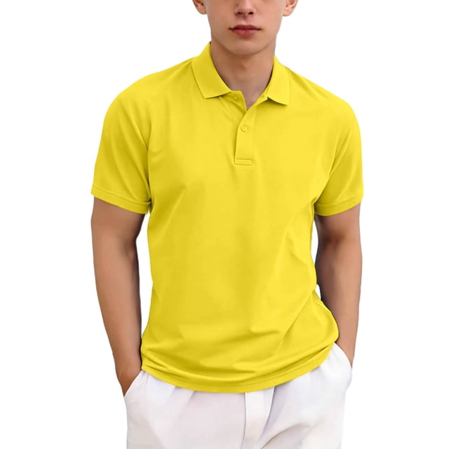 Odeerbi Camisas de Golf de Niños Seco Rápido Botón de Solapa de Color Sólido Camisas de Tenis de Manga Corta Uniforme Escolar