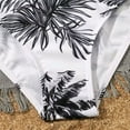 thumbnail image 4 of Mercatoo Toddler Girl's 3 𝐏iece Swimsuits Leaves Prints Bikini Set + Ruffle Long Cover Up Skirt Bathing Suits Girls Swimwear, 4 of 5