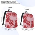 thumbnail image 3 of Picia Striped Meat Printed Canvas Daypack - Stylish and Durable Vintage Compact Backpack - Class, Work, Travel, or Laptop Bookbag,Organized Compartments-Medium, 3 of 6