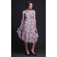 thumbnail image 4 of Bimba Robe d'Été Sans Manches à Col Rond pour Femmes, Imprimée Florale Oeillet Violet et Marguerite, Tenue Décontractée-Xxx-Grand, 4 of 6