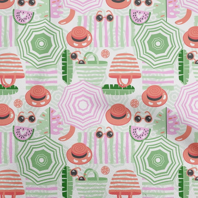 oneOone Viscose Jersey Green Fabric Beach Sewing Craft Projects Fabric Prints By Yard 60 Inch Wide