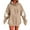 Khaki, variant on BangWanChi Women's Fashion Hoodies Casual Ladies Printed Long Sleeve Tops Blouse Hooded Sweatshirts