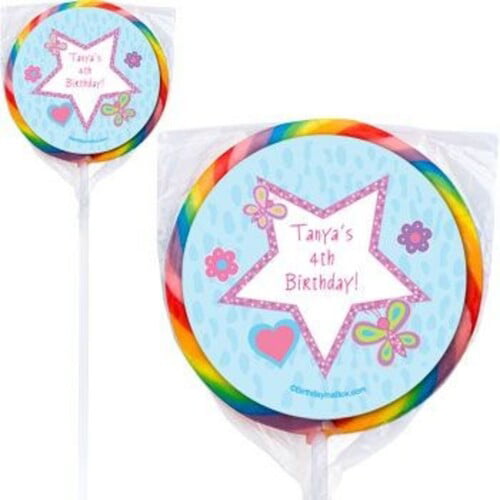 PINK/BLUE GENDER REVEAL PARTY LOLLIPOP ROUND STICKERS FAVORS 1.5" 2.5" 2" 