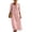 Pink, variant on Bgstyu Women's Cotton Linen Beach Dress Summer Casual Long Dress 3/4 Sleeve Crew Neck Tie Front Maxi Dresses with Pockets