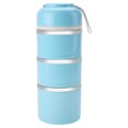 thumbnail image 1 of Thermal Lunch Box - VIFER 3 Layers Stainless Steel Thermal Lunch Box Food Storage Container Bento Box Blue/Green/Pink 1PC(Blue), 1 of 8