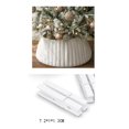 thumbnail image 3 of Historyli Christmas Tree Collar, Luxury Plush, with Stripe Textured Pattern, White, 3 of 3