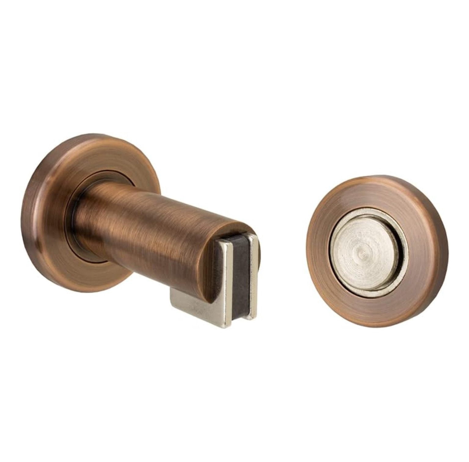 Door Stops & Holders - Antique Copper Magnetic Door Stop, Wall/Floor Mount - Modern Door Catch for Home & Office - 2.96"H x 2"W