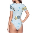thumbnail image 4 of Naloa Cartoon Turtle Women's Short-Sleeved Onesie, One-Piece Swimsuit for Parties, dates, clubs - Medium, 4 of 9