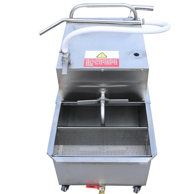 Filtre à huile mobile pour friteuse 370 W Système de filtration d'huile de  chariot Système de filtration d'huile de friteuse mobile de 58 litres