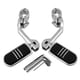 thumbnail image 1 of sweethay 1 par de reposapiés para motocicleta, abrazadera de montaje de Pedal largo, estriberas plateadas Vehículos, repuestos y accesorios Mis Plata sweethay VI002325-02, 1 of 6