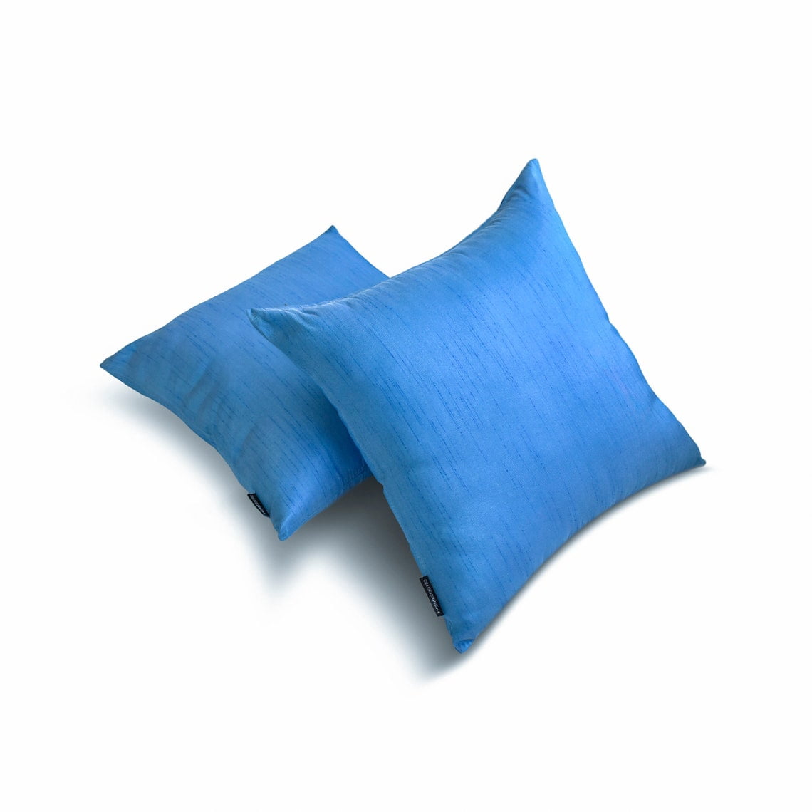 The HomeCentric Decorative Throw Pillow covers Blue Pack of 2, 12"x12" (30x30 cm) Silk Solid Cushion cover For Sofa Chouch, Hotels, living, Bed Room, Solid Modern Style - Light Blue Luxury