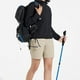 thumbnail image 3 of Athletic Shorts Women Hiking Shorts Outdoor Shorts Women Outdoor Sports Shorts 4 Pockets Summer Hiking Quick Dry Waterproof Travel Casual For Ladies Khaki M ANGGREK AH2933, 3 of 5