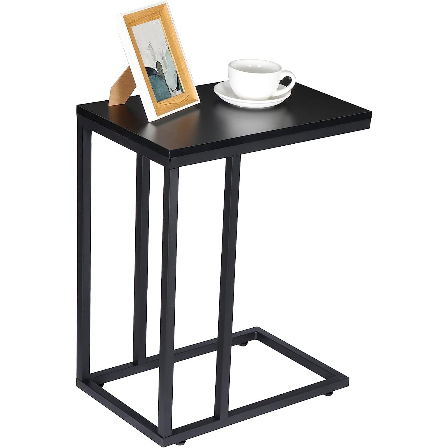 WBTAYB C Shaped End Table Small Laptop Table Side Table for Sofa Bed