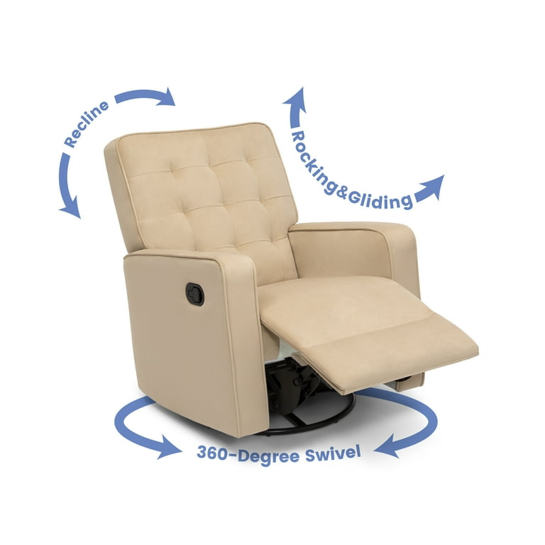 Delta Children Graham Recliner Glider Swivel Chair Featuring LiveSmart Fabric by Culp Stain Resistant Repels Moisture Kid Pet Friendly Fabric Sisal Walmart