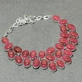 thumbnail image 2 of Pink Opal Oval Shape Gemstone Necklace Adjustable Chain Gift Jewelry 18" BN 6311, 2 of 2