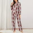 thumbnail image 2 of Rocae Red Lobster With Claws for Pajamas for Women Set Lounge Sets Women's Long-Sleeved Pj Set -Large, 2 of 7