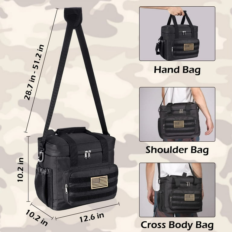 Bags, Men Insulated Lunch Bag Leakproof Lunch Box Wadjustable Shoulder  Strap Black