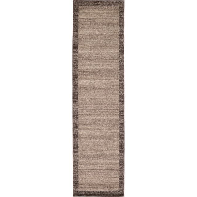 Unique Loom Del Mar Collection Tapis de Course Transitionnel Contemporain Brun Clair (2' 7 x 10' 0)