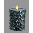 thumbnail image 2 of Luminara 2-Piece Flameless 4" and 6" Metal Hammered Pillar Set (Rain Forest), 2 of 5