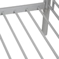 thumbnail image 5 of Metal Bunk Bed Twin Over Twin with Ladder, Heavy Duty Sturdy Bunk Bed with Safety Guard Rails, Noise Free, No Boxing Spring Needed, Gray, 5 of 7