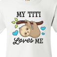 thumbnail image 4 of Inktastic My Titi Loves Me with Sloth and Hearts Youth T-Shirt, 4 of 5