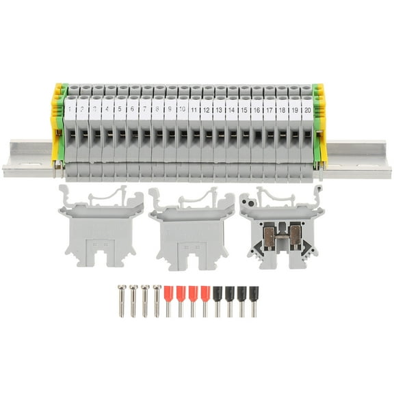 Mobestech 1Set Assorted Color Din Rail Terminal p Kit with Fixed Bridge Jumpers Included