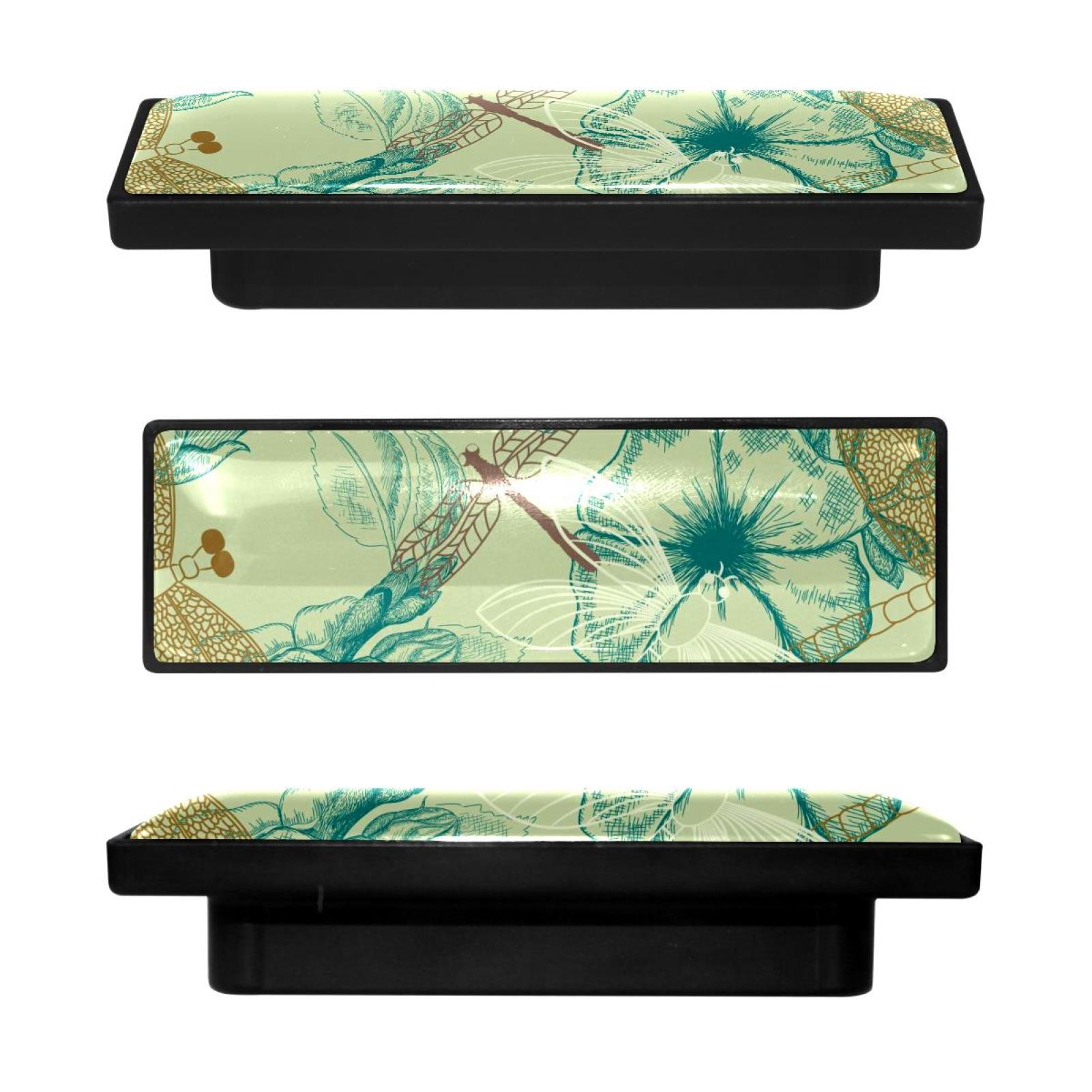 Rectangular Drawer Handles 4 Pcs Rectangle Cabinet Handle Cupboard Knob Drawer Pulls Handle ...