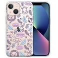 thumbnail image 1 of WIRESTER Transparent Soft Gel TPU Clear Case Slim Protective Cover for Apple iPhone 13 6.1" 2021, Animal Doodle Pattern, 1 of 1