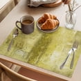 thumbnail image 3 of Yellow Placemats Set of 4 Retro Oil Painting Modern Abstract Art Aesthetics Place Mats Indoor Wipeable Table Mats Washable Cloth Dining Table Placemats for Kitchen Holiday Party Home Decor 13x19 Inch, 3 of 9