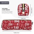 thumbnail image 3 of Disketp Ho Pattern Funny Christmas Estuche de Lápices de Cuero con Cierre, Estuche Compacto para Papelería, Bolígrafos y Accesorios Pequeños, 3 of 7