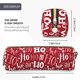 thumbnail image 3 of Fotbe Ho Pattern Funny Christmas Estuche para Lápices de Cuero con Estampado, Estuche con Cremallera Resistente, Organizador Compacto y Elegante para Papelería, 3 of 7