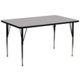 thumbnail image 3 of Flash Furniture 30''W x 72''L Rectangular Grey Thermal Laminate Activity Table - Standard Height Adjustable Legs, 3 of 7