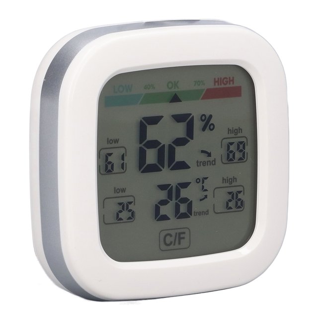 Higrómetro Digital, Pantalla De Humedad De Temperatura Del Termómetro De Habitación De Adsorción Magnética Para Oficina ANGGREK FI3111
