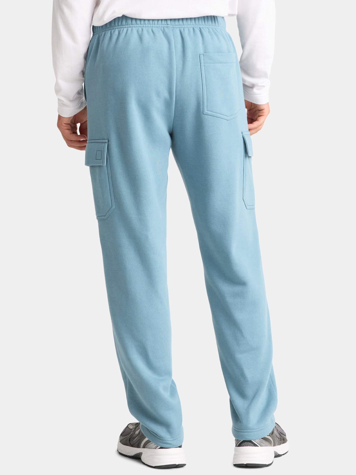 Athletic Works Men's and Big Men's Fleece Cargo Sweatpants, Sizes XS-4XLT