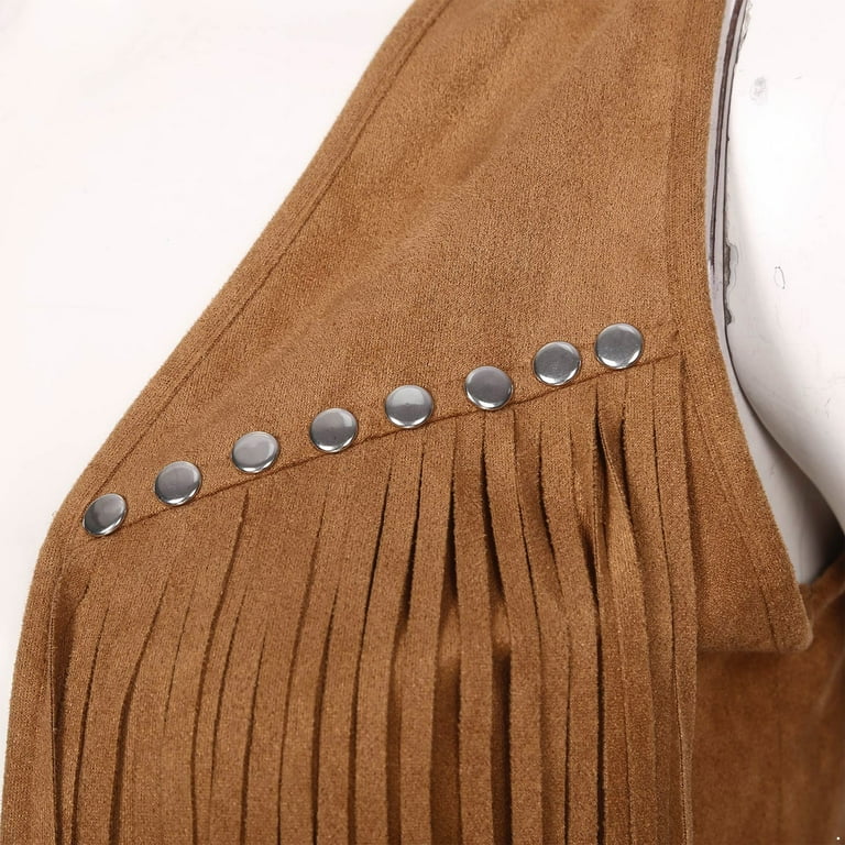 FRINGE VEST SET SUEDE JACKET ブラウンM FRINGE VEST SET SUEDE
