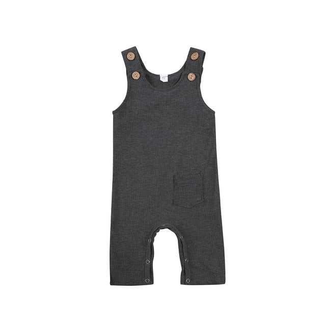 xiaxaixu Baby Sleeveless Solid Color Romper Jumpsuit Fashion Romper Jumpsuit
