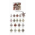 thumbnail image 2 of Christmas Tree Decoration Set, 35Pcs Shatterproof Ornaments with Large Star & Balls, Rose Gold Silver Champagne Glittery Decor for Home Fireplace Window Holiday Parties, 2 of 4