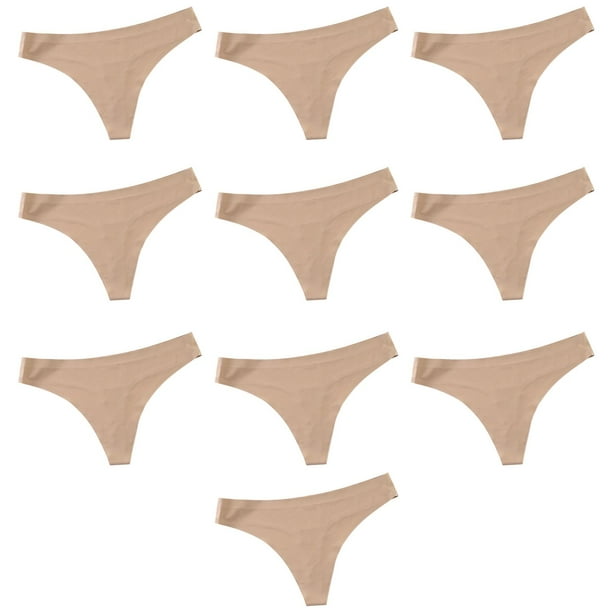 Paquete ropa interior para mujer ropa interior invisible sin costuras lenceria de cinturo baja para mujer XL Salvador bragas de mujer