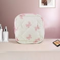 thumbnail image 5 of Unique Bargains 1 Pc Lady Portable Square Lipstick Bag for Travel White Pink Polyester, 5 of 6