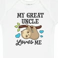 thumbnail image 4 of Inktastic My Great Uncle Loves Me with Sloth and Hearts Boys or Girls Baby Bodysuit, 4 of 5