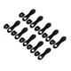 thumbnail image 2 of 10 juegos de hebillas de cuero para coser, manualidades DIY, cierres de lengüeta para monedero de cuero genuino suave para bolsas artesanales, color negro, 2 of 5