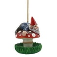 thumbnail image 4 of Ebros Naughty Gnome Stuck On Toadstool Mushroom Cap Bird Feeder Branch Hanger, 4 of 6