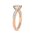 thumbnail image 3 of IGI Certified 4 Carat Princess Shape Lab Grown Diamond Engagement Ring | 14K Rose Gold | Cassidy Entwined Prongs Lab Diamond Ring | FG-VS1-VS2 Quality Friendly Diamonds, 3 of 6