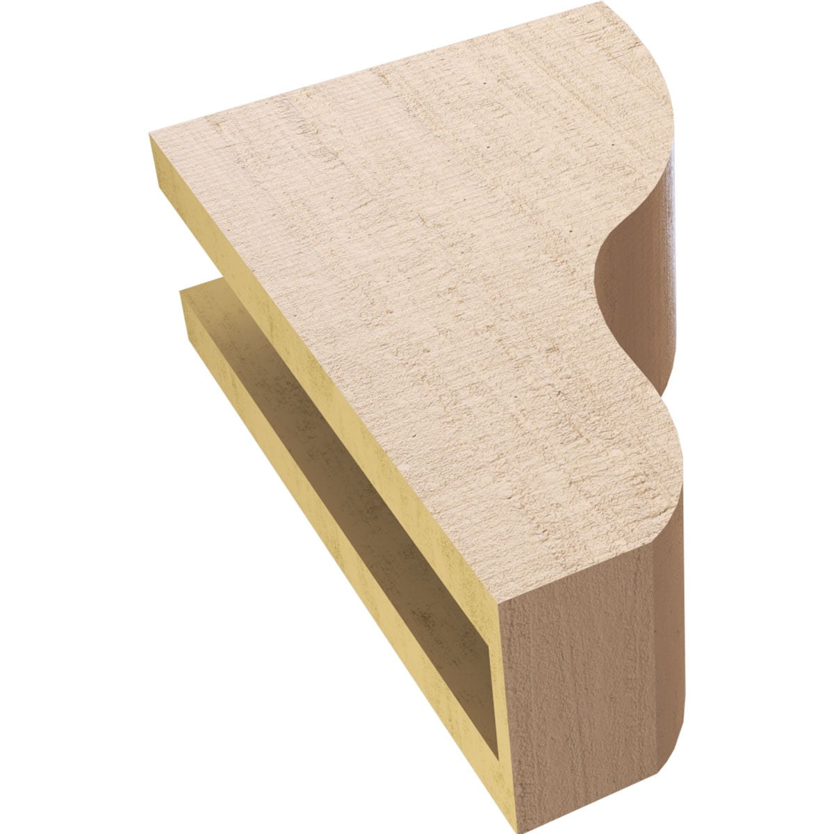 4"W x 8"D x 12"H Classic Greensboro Rough Cedar Woodgrain TimberThane Corbel, Primed Tan